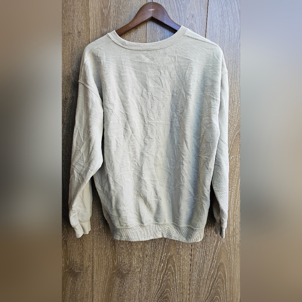 Lyla + Levi Lift Weights Pet Dogs CrewNeck Cream Crewneck Sweater Large Rescue - Picture 4 of 4